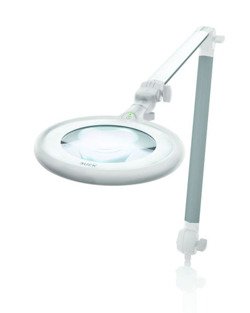 Lampa z lupą NEW design, naturalne światło dzienne – Podolog Circle XL Classic, White 